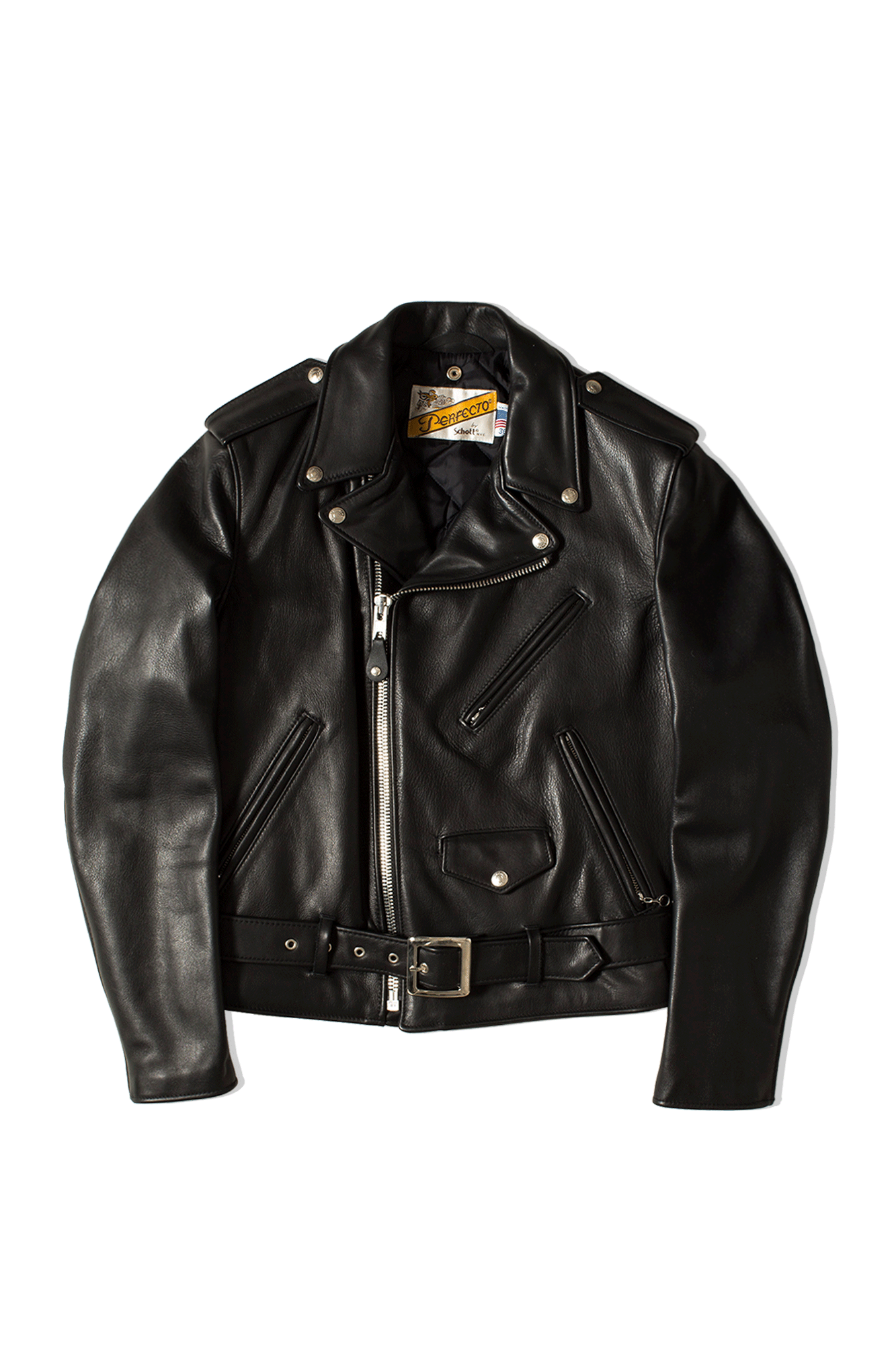 Schott Leather jackets Perfecto 118 Black 118BLACK#000#BLACK#36 - One Block Down